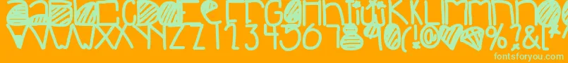 Cruelsummer Font – Green Fonts on Orange Background