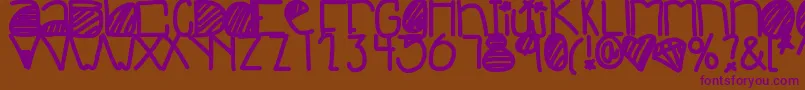 Cruelsummer Font – Purple Fonts on Brown Background