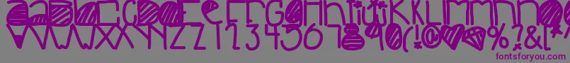 Cruelsummer Font – Purple Fonts on Gray Background