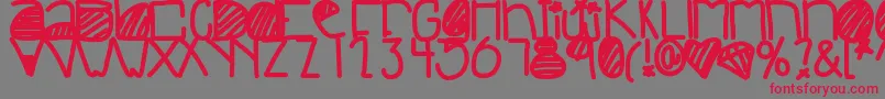 Cruelsummer Font – Red Fonts on Gray Background