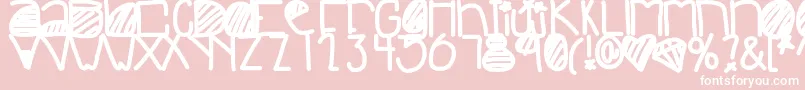 Cruelsummer Font – White Fonts on Pink Background