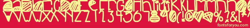 Cruelsummer Font – Yellow Fonts on Red Background