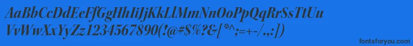 KeplerstdBoldscnitdisp-Schriftart – Schwarze Schriften auf blauem Hintergrund