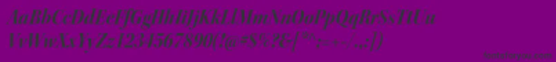 KeplerstdBoldscnitdisp-fontti – mustat fontit violetilla taustalla