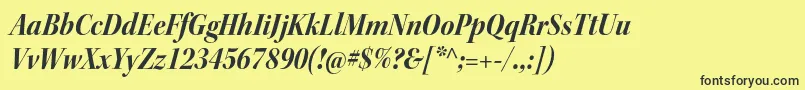 KeplerstdBoldscnitdisp Font – Black Fonts on Yellow Background