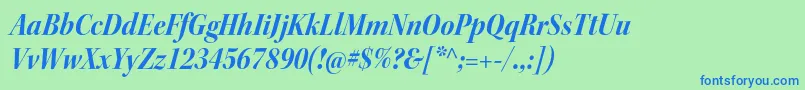 KeplerstdBoldscnitdisp Font – Blue Fonts on Green Background
