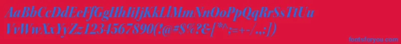 KeplerstdBoldscnitdisp Font – Blue Fonts on Red Background