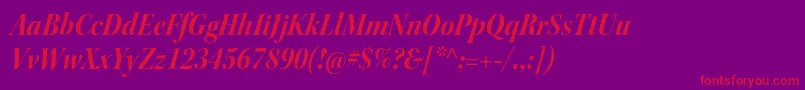 KeplerstdBoldscnitdisp Font – Red Fonts on Purple Background