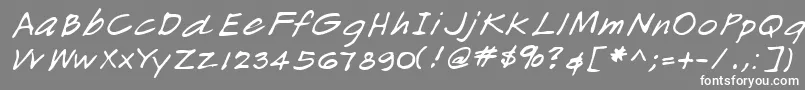 フォントLehn166 – 灰色の背景に白い文字