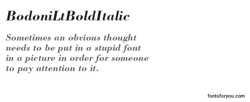 Шрифт BodoniLtBoldItalic