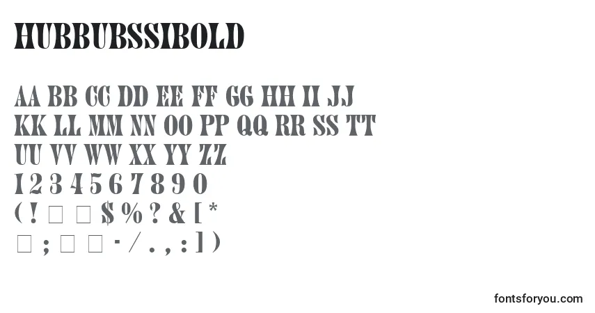 HubbubSsiBold-fontti – aakkoset, numerot, erikoismerkit