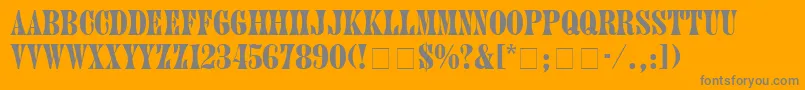 HubbubSsiBold Font – Gray Fonts on Orange Background