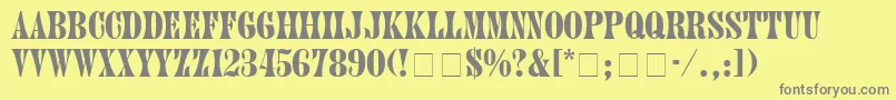 HubbubSsiBold-Schriftart – Graue Schriften auf gelbem Hintergrund