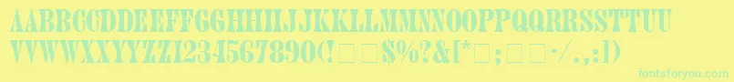 HubbubSsiBold Font – Green Fonts on Yellow Background