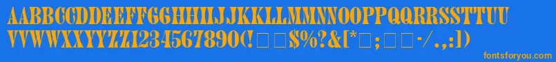 HubbubSsiBold Font – Orange Fonts on Blue Background