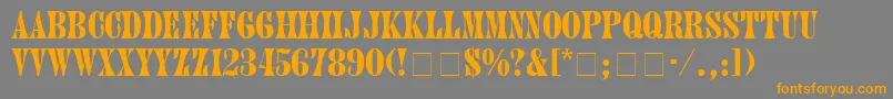 HubbubSsiBold Font – Orange Fonts on Gray Background