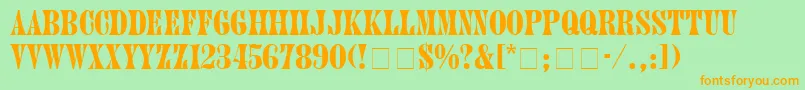 HubbubSsiBold Font – Orange Fonts on Green Background
