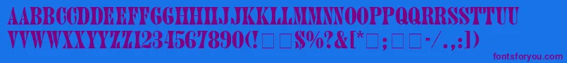 HubbubSsiBold Font – Purple Fonts on Blue Background