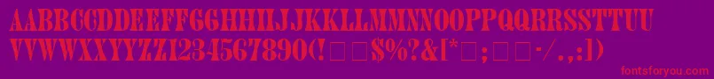 HubbubSsiBold Font – Red Fonts on Purple Background