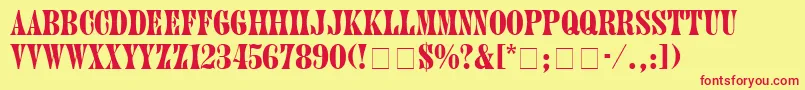 HubbubSsiBold Font – Red Fonts on Yellow Background