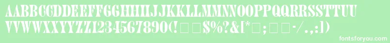 HubbubSsiBold Font – White Fonts on Green Background