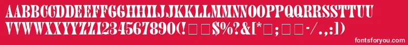 Шрифт HubbubSsiBold – белые шрифты на красном фоне