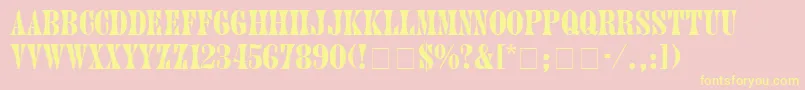 HubbubSsiBold Font – Yellow Fonts on Pink Background
