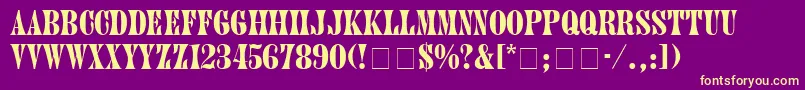 HubbubSsiBold Font – Yellow Fonts on Purple Background