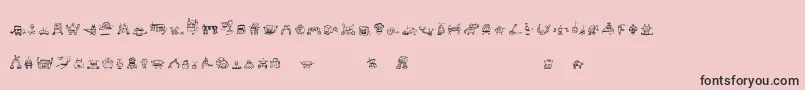 More about Alphabots Font Alphabots Font – Black Fonts on Pink Background
