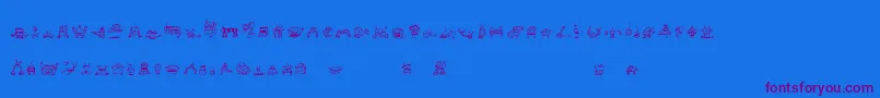 More about Alphabots Font Alphabots Font – Purple Fonts on Blue Background