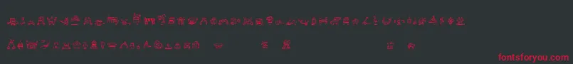 Alphabots Font – Red Fonts on Black Background