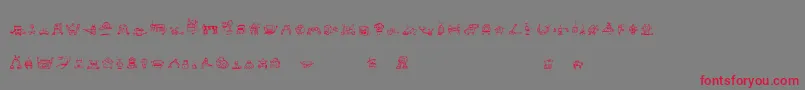 Alphabots Font – Red Fonts on Gray Background