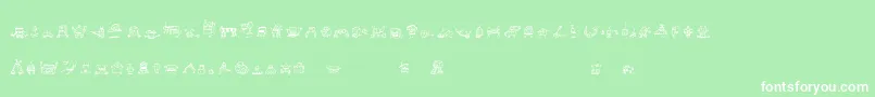フォントAlphabots – 緑の背景に白い文字