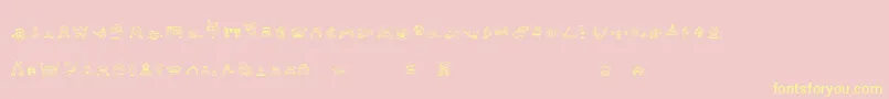 More about Alphabots Font Alphabots Font – Yellow Fonts on Pink Background