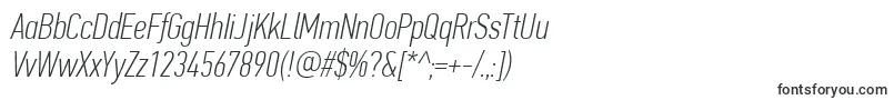 PfdintextcompproThinitalic-fontti – neliönmuotoiset fontit