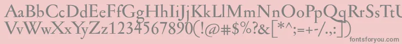 Jannonmed Font – Gray Fonts on Pink Background