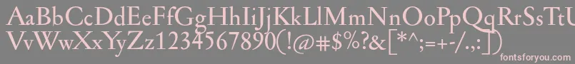 Jannonmed Font – Pink Fonts on Gray Background