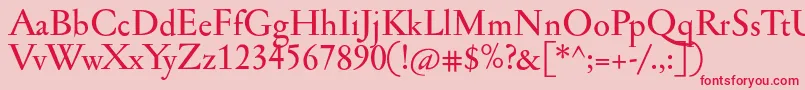 Jannonmed Font – Red Fonts on Pink Background