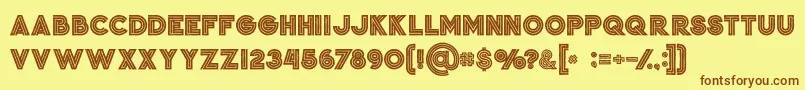 Jordanboldgrunge Font – Brown Fonts on Yellow Background