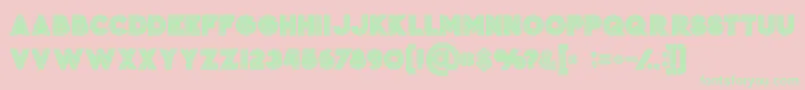 Jordanboldgrunge Font – Green Fonts on Pink Background