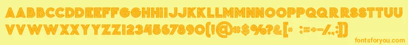 Jordanboldgrunge Font – Orange Fonts on Yellow Background