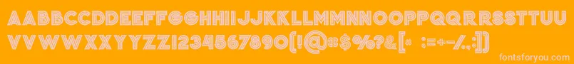 Jordanboldgrunge Font – Pink Fonts on Orange Background