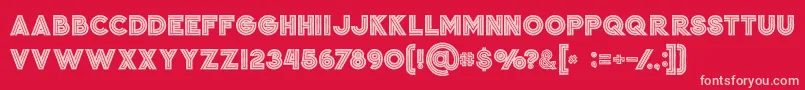 Jordanboldgrunge Font – Pink Fonts on Red Background