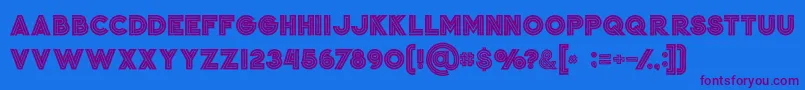 Jordanboldgrunge Font – Purple Fonts on Blue Background