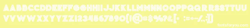 Jordanboldgrunge Font – White Fonts on Yellow Background