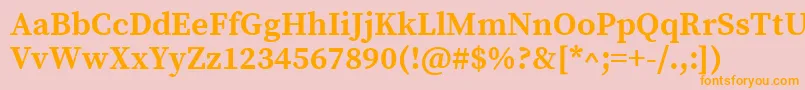 SourceserifproBold Font – Orange Fonts on Pink Background