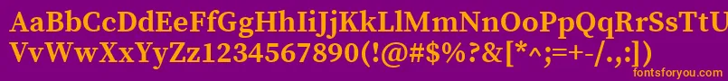 SourceserifproBold Font – Orange Fonts on Purple Background