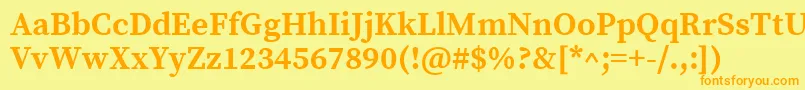 SourceserifproBold Font – Orange Fonts on Yellow Background
