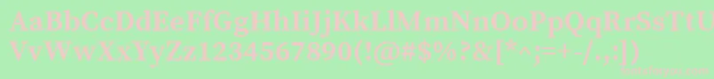 SourceserifproBold Font – Pink Fonts on Green Background