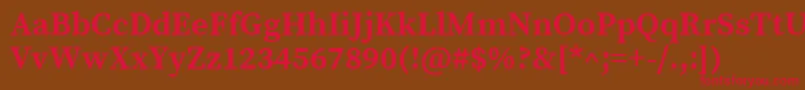 SourceserifproBold Font – Red Fonts on Brown Background
